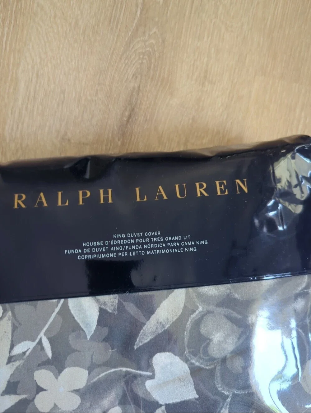 RALPH LAUREN AVERY 1pc KING DUVET COVER  CHARCOAL HEATHER  BNIP $500 BEAUTIFUL